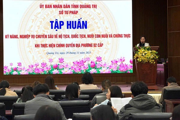 Tập huấn nghiệp vụ tư pháp - hộ tịch phục vụ mô hình chính quyền hai cấp tại phía Nam Quảng Trị